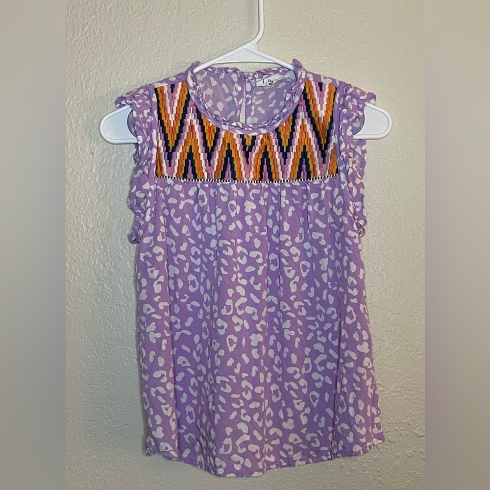 THML Multicolor Embroidered Ruffle Sleeve Blouse - Picture 2 of 7
